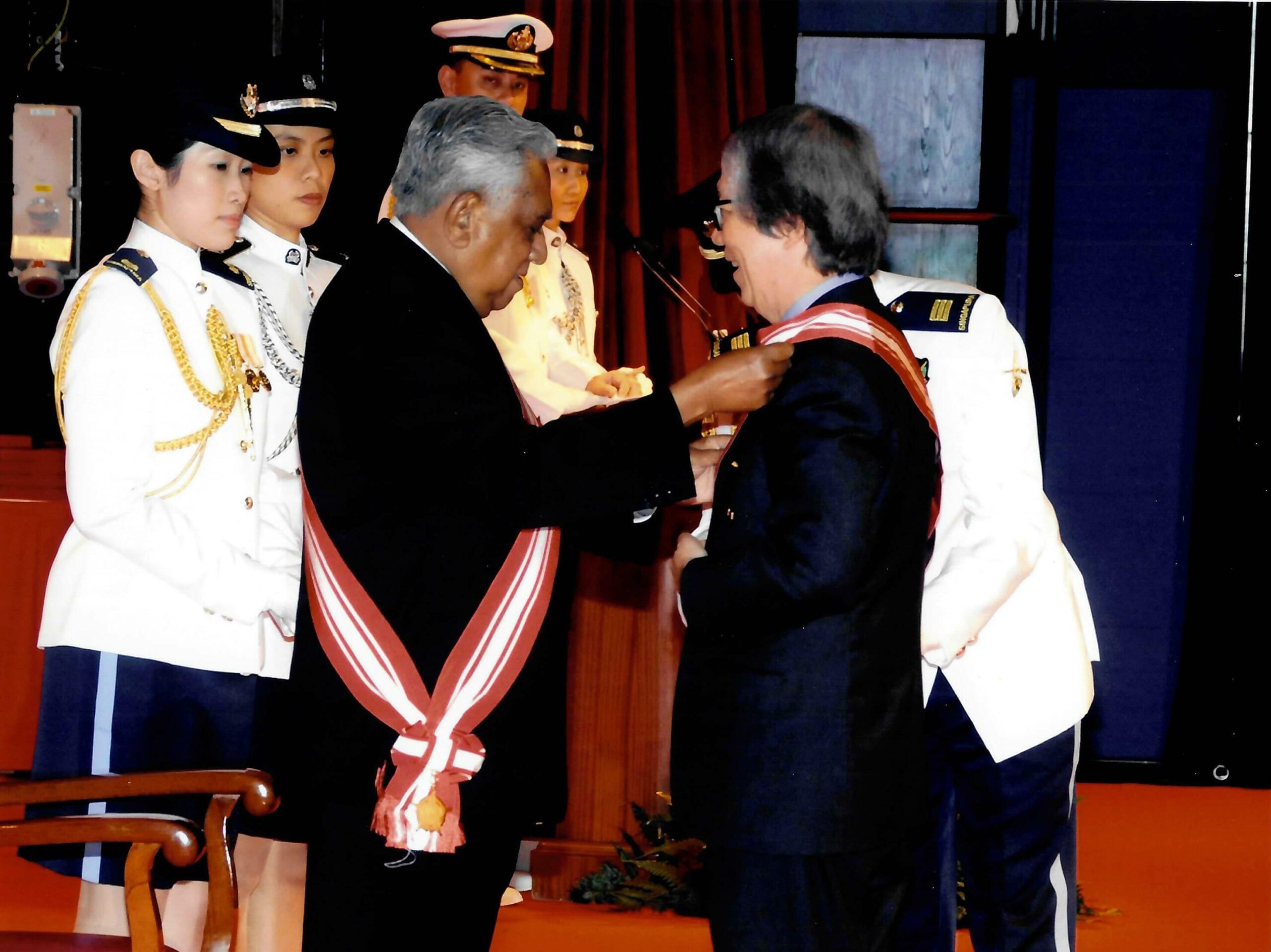 Tommy Koh receiving the Order of San Nila Utama