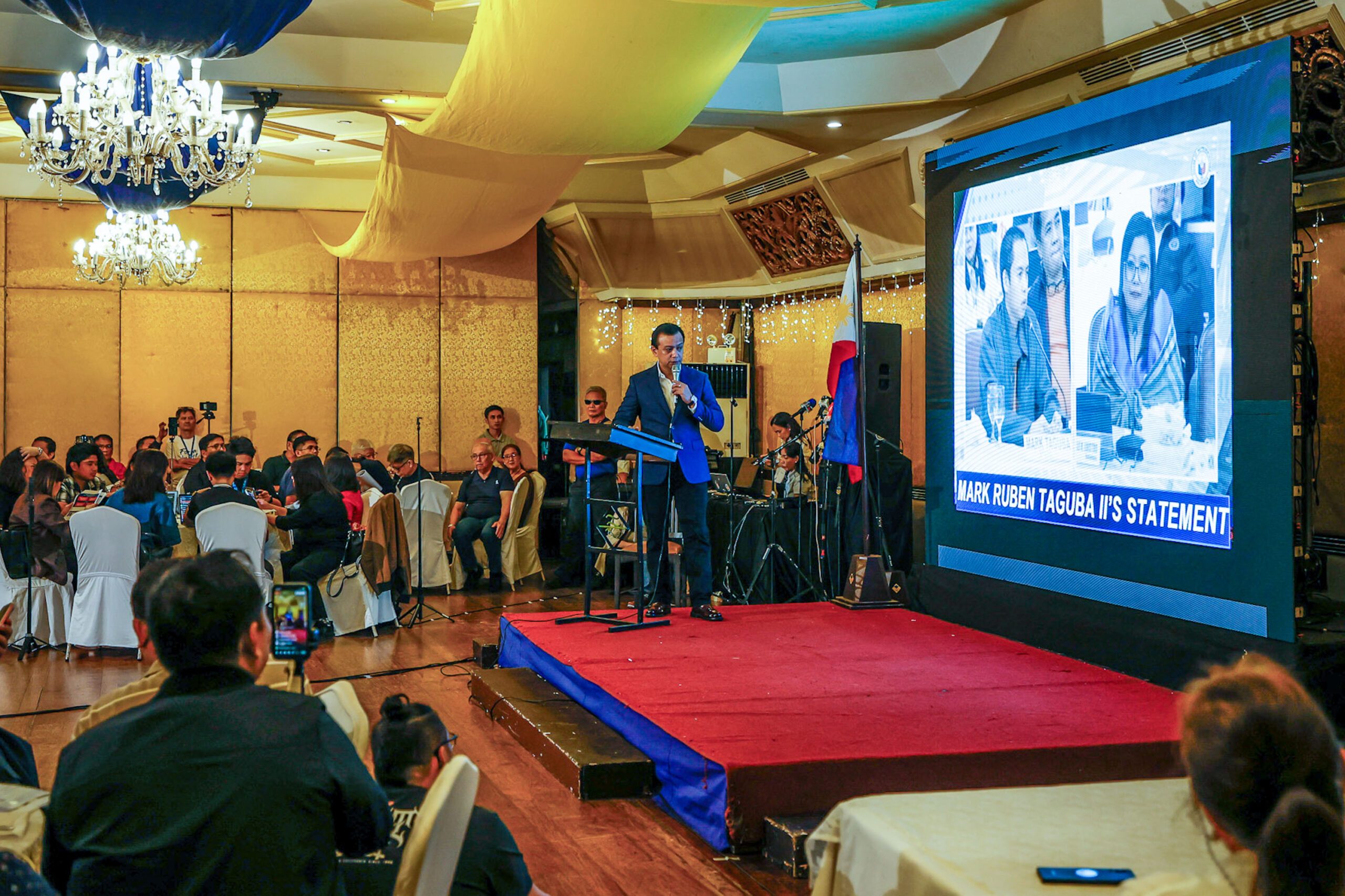 Antonio Trillanes IV holds a press conference on Duterte's wealth