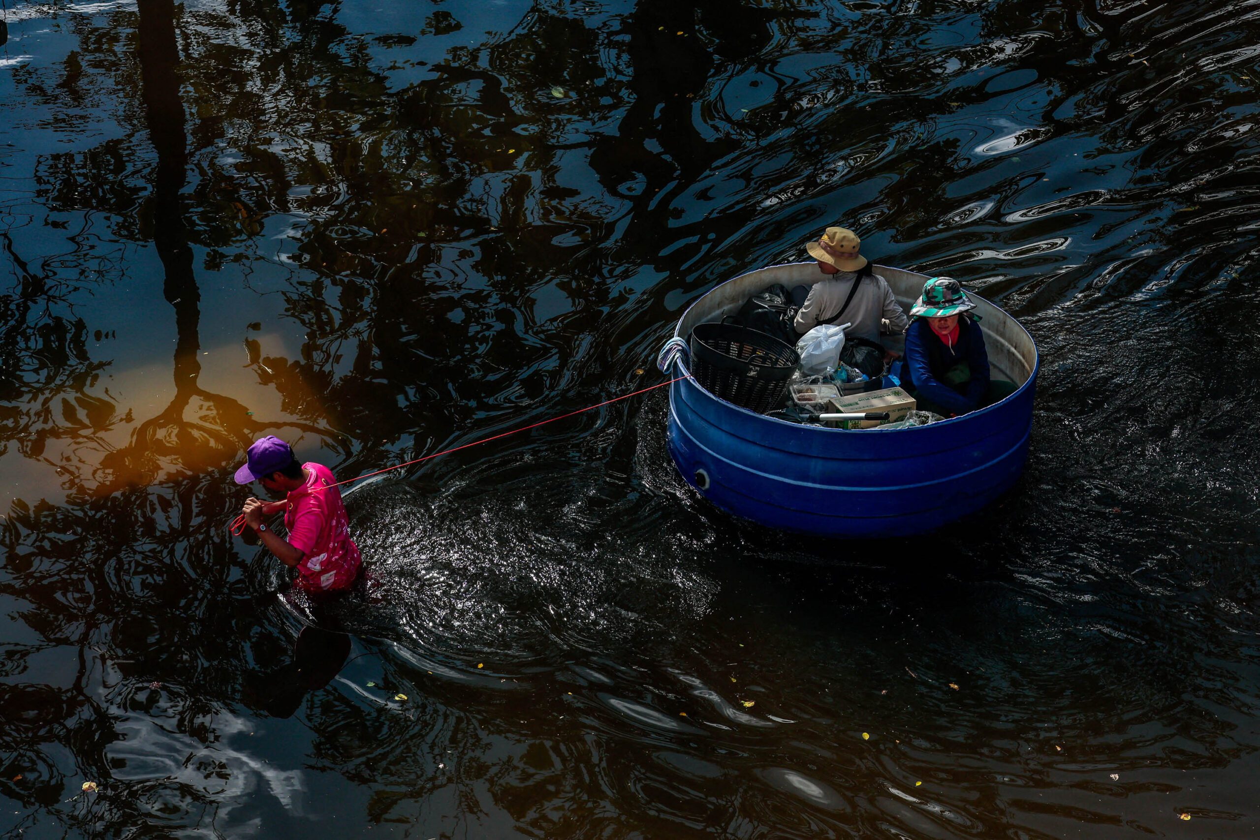 Aftermath of flooding, in Bangkok