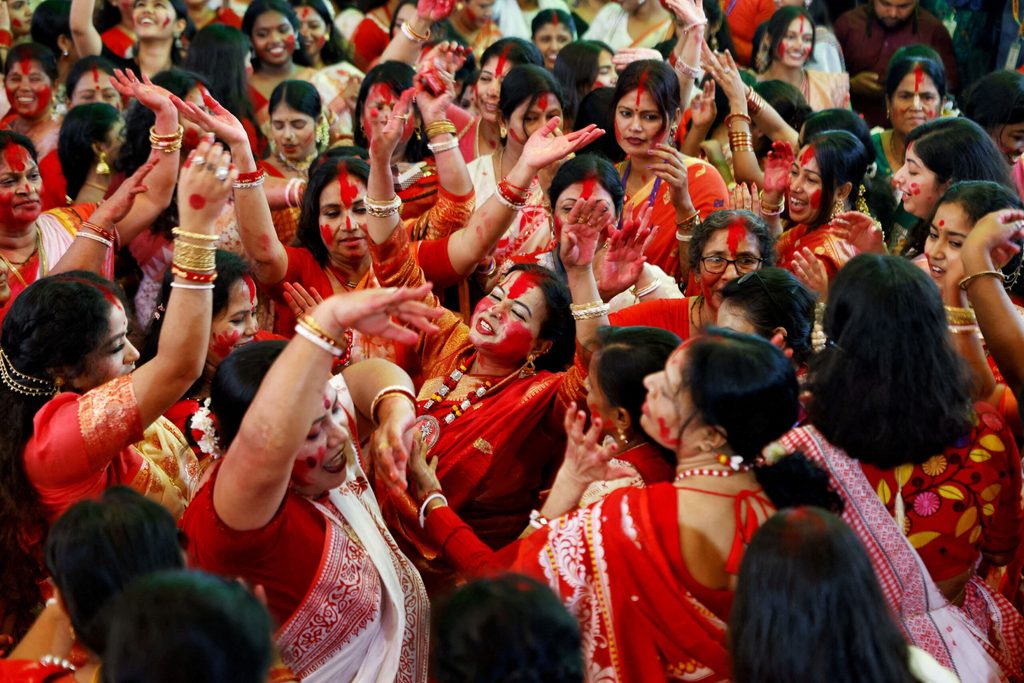 Hindu believers celebrate Durga Puja festival in Dhaka