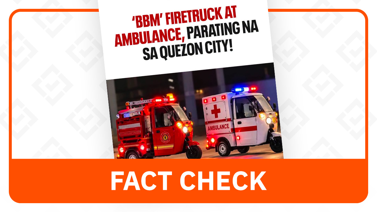 FACT CHECK: Quezon City disputes claims of DILG fire truck, ambulance turnover