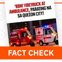 FACT CHECK: Quezon City disputes claims of DILG fire truck, ambulance turnover