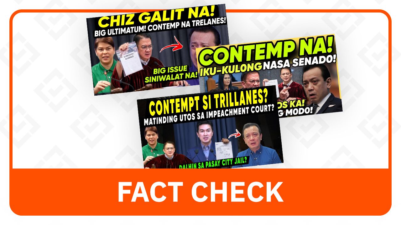 FACT CHECK: Trillanes not cited in contempt by impeachment court