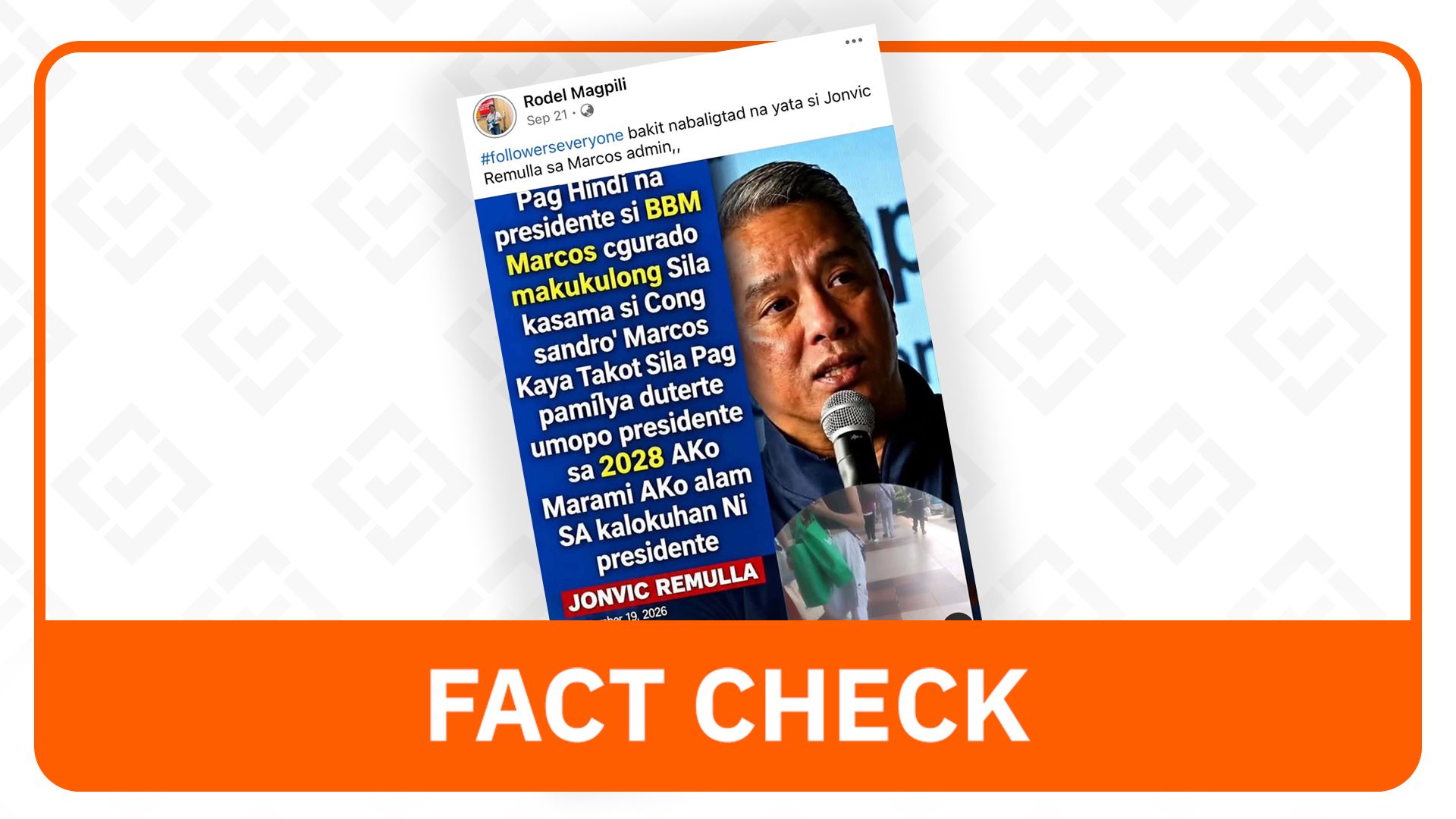 FACT CHECK: Jonvic Remulla did not say Marcoses are ‘sure to be jailed’ after 2028