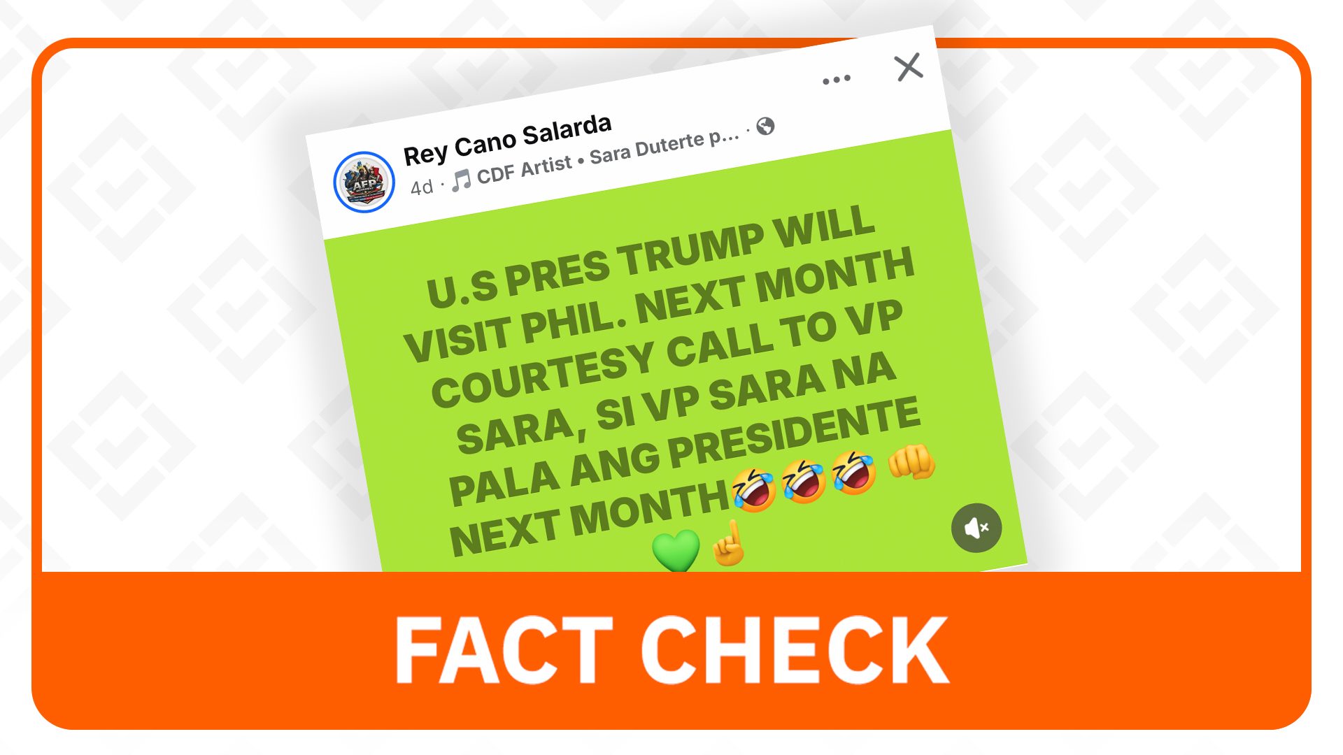 FACT CHECK: No report of Trump courtesy call on Sara; Marcos remains president