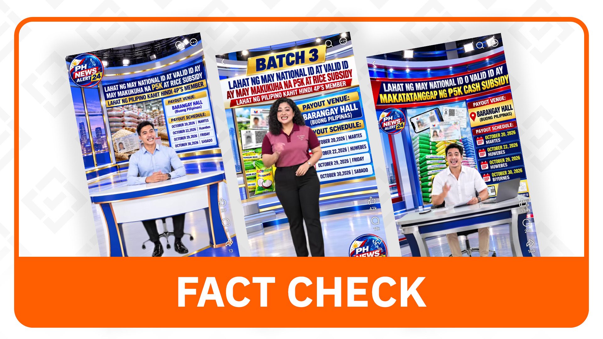FACT CHECK: Posts promising cash aid, rice subsidy for all national ID holders are fake