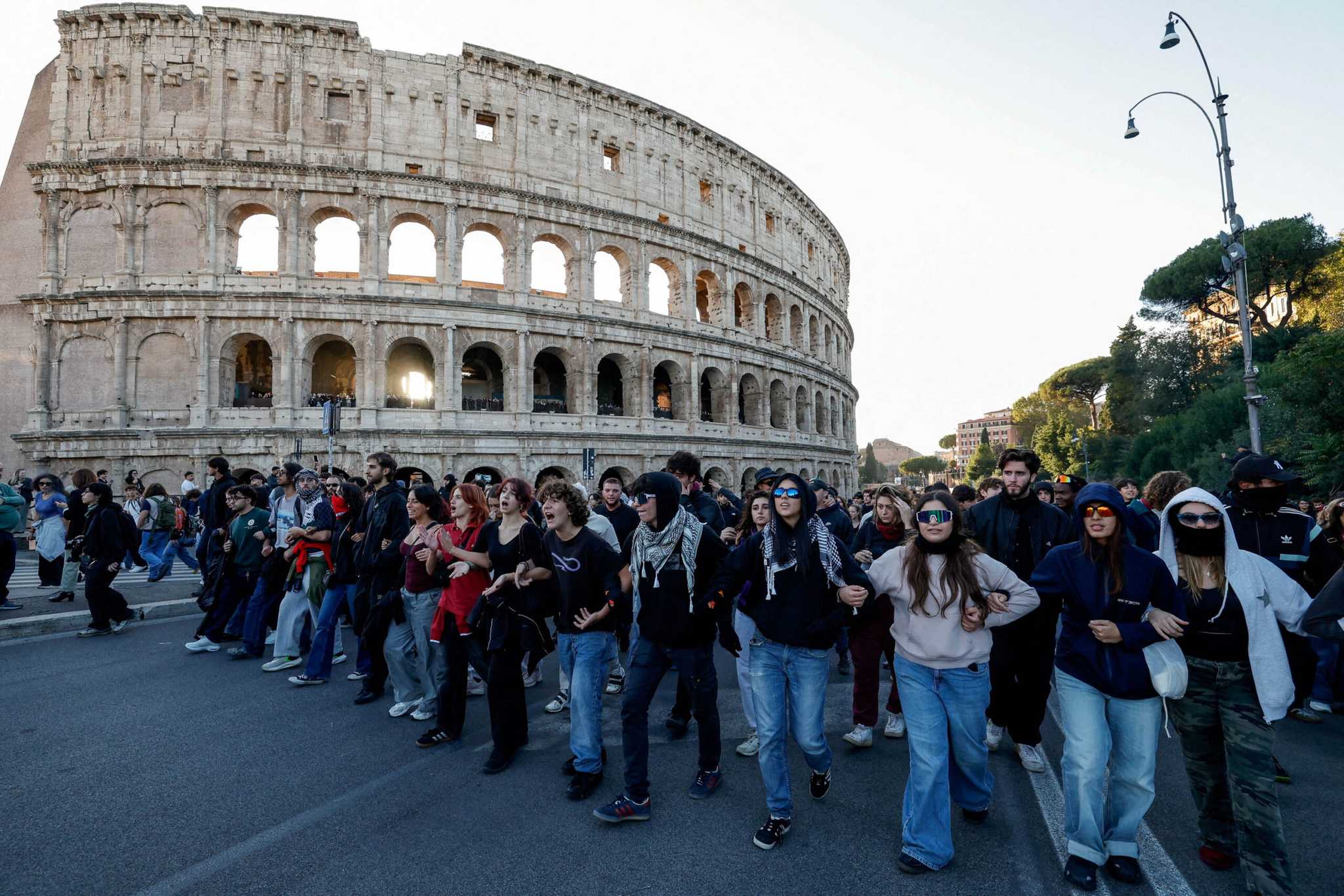Protest against the rising cost of living, in Rome