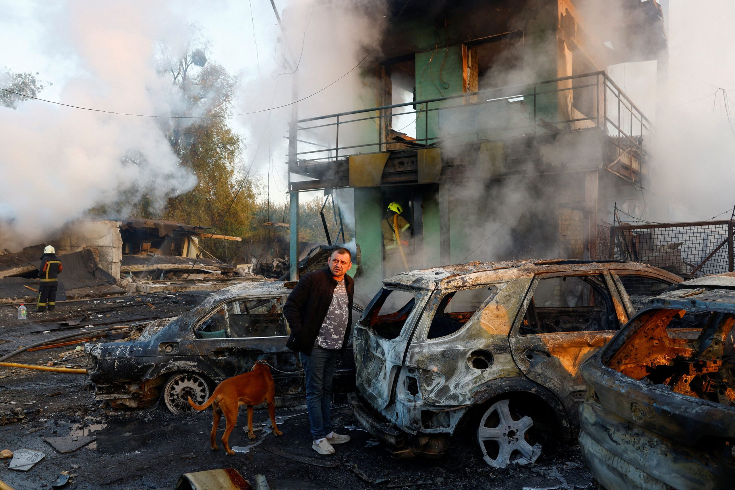 Aftermath of a Russian missile attack in Kyiv