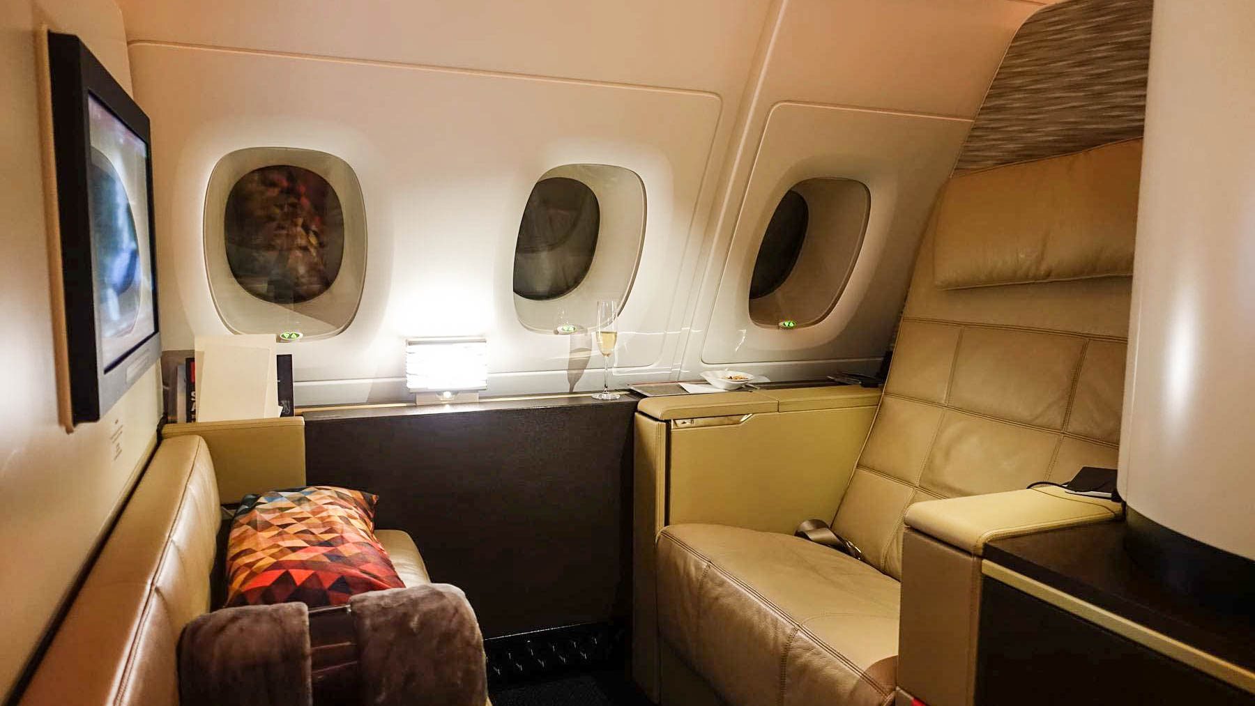 A traveler’s inside look at an ultra-luxurious first class cabin