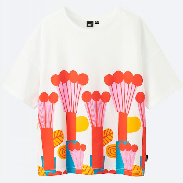 GRAPHIC SHIRT. This short-sleeved tee features a Marimekko print. Screengrab from Uniqlo.com 