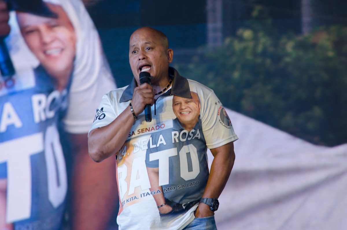 ANOTHER HNP BET. Former police chief turned senatorial candidate Bato dela Rosa during Abby Binay's proclamation rally. Photo by Rob Reyes/Rappler
 