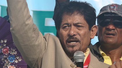 MORO LEADER. MNLF chair Nur Misuari in an October 21, 2012 meeting with supporters. Photo by Karlos Manlupig