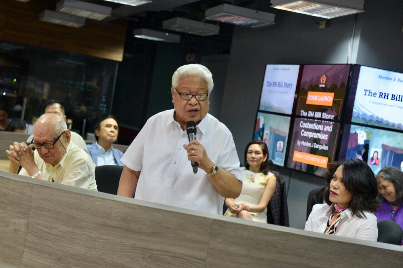RH LAW. Albay 1st District Representative Edcel Lagman, author of the reproductive health law, gives a speech during the launch of 'The RH Bill Story: Contentions and Compromises.' Photo by Leanne Jazul/Rappler    