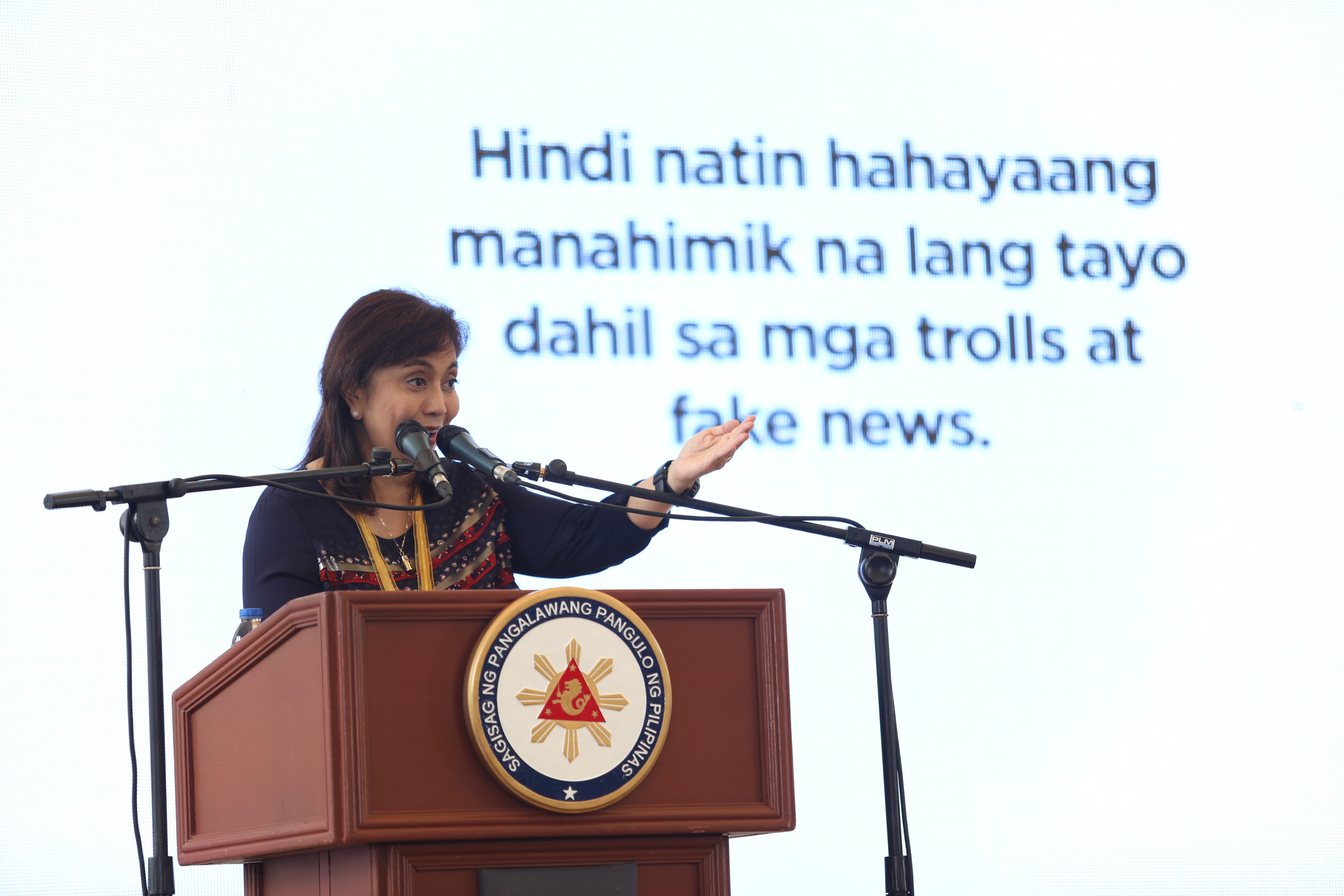 NO TO FAKE NEWS. Robredo attends the Istorya ng Pag-asa Photo Gallery launch in Novaliches, Quezon City on July 25. Photo by OVP 