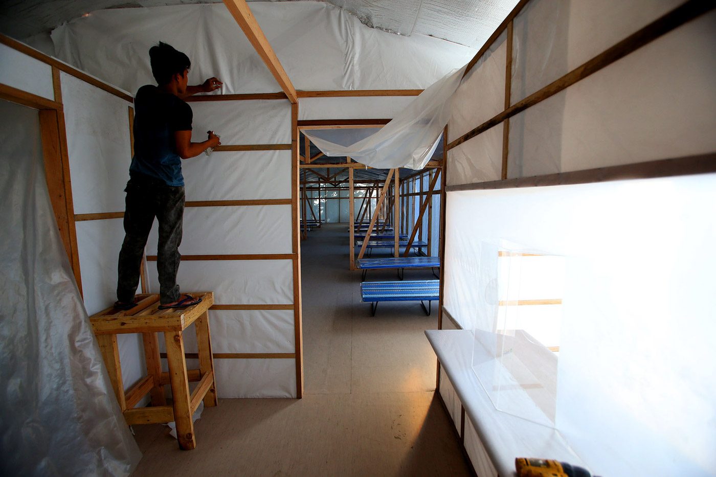 CLINIC. The structure has a secluded portion for health workers. Photo by Inoue Jaena/Rappler 