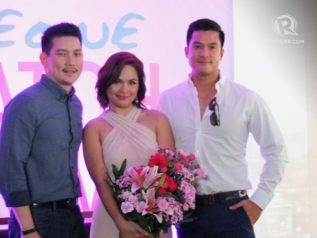 NEW LEADING MEN. Judy Ann with leading men Richard Yap and Diether Ocampo during the press conference of the new show 'Someone To Watch Over Me.' Photo by Alexa Villano/Rappler  