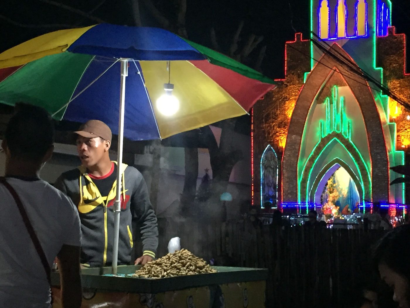 BUSINESS. The Christmas Symbol Festival in Tangub is not only for tourists, but for locals as well. Residents earn by selling food and goods around the plaza. 