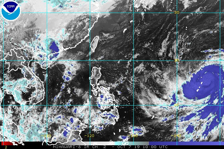 Typhoon Hagibis strengthens further outside PAR
