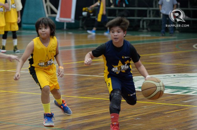 The Star Magic Kids during their basketball game. 