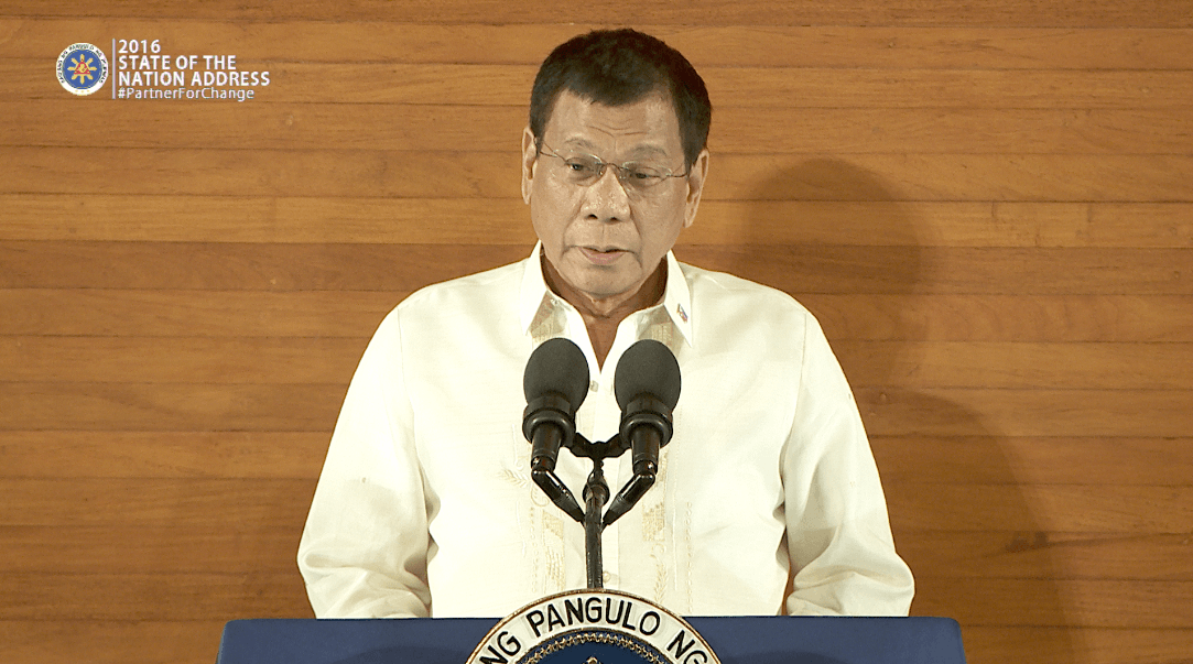 FULL TEXT: President Duterte’s 1st State of the Nation Address