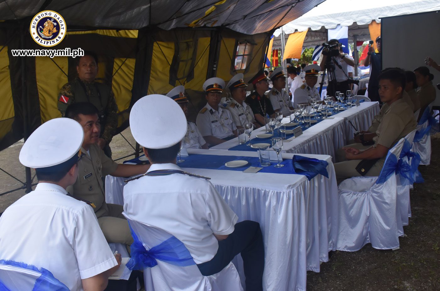 MEALS. Officers of the two navies share meals.  Photo courtesy of Philippine Navy  