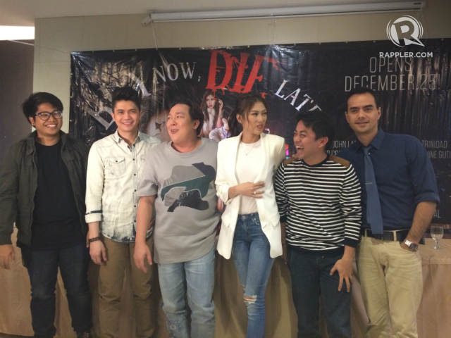 'BUY NOW, DIE LATER.' The cast of the movie 'Buy Now, Die Later' led by Vhong Navarro and Alex Gonzaga. Photo by Alexa Villano/Rappler 