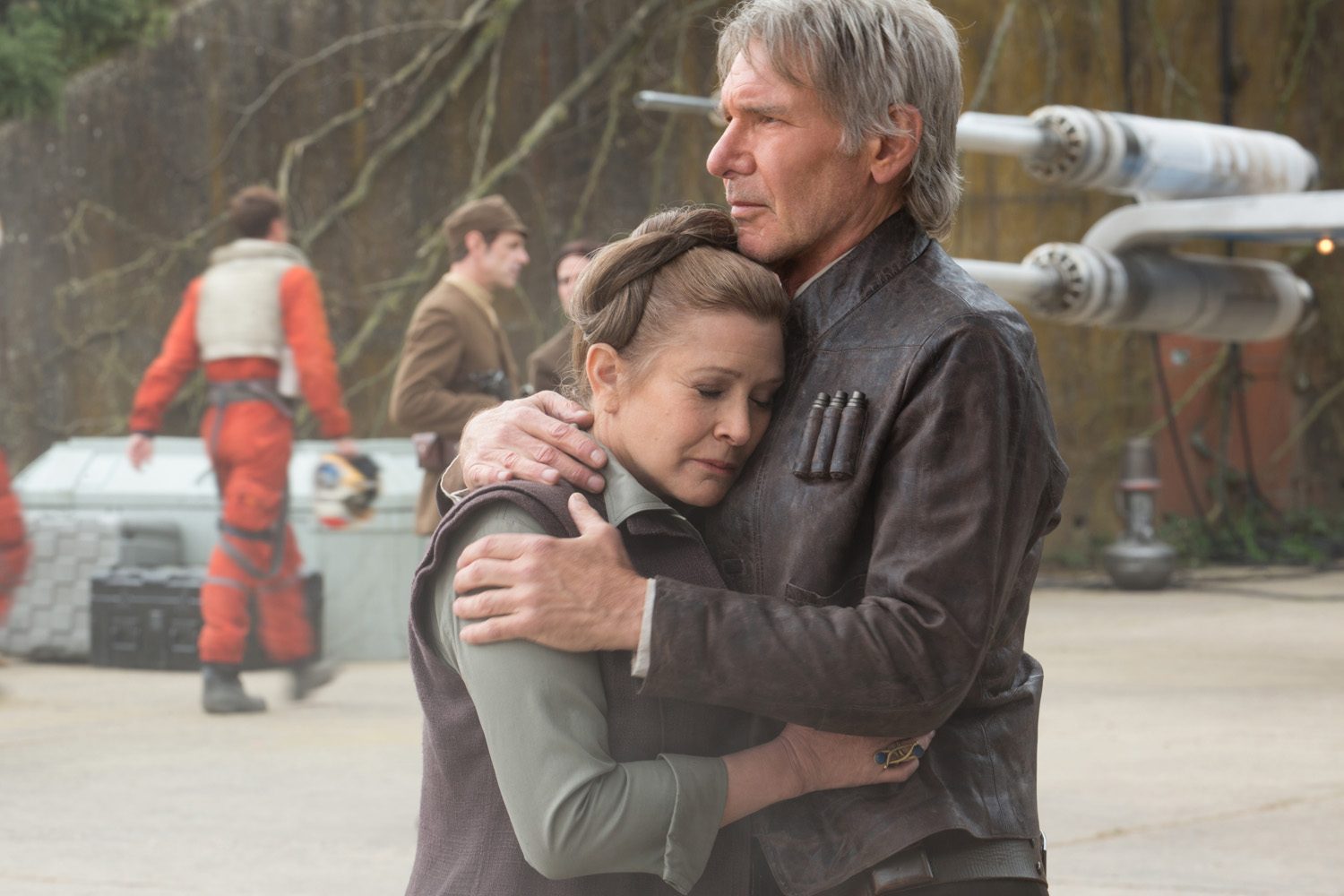 Carrie Fisher and Harrison Ford as Leia and Han Solo in last year's 'Star Wars: The Force Awakens.' Photo courtesy of Disney     
