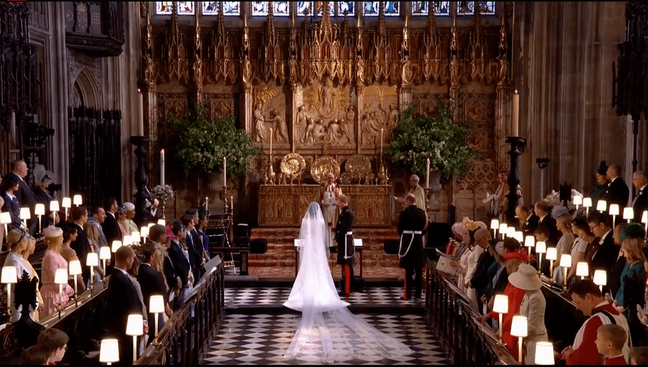 ROYAL WEDDING. The much-awaited ceremony begins. Screenshot from The Royal Family's YouTube channel 