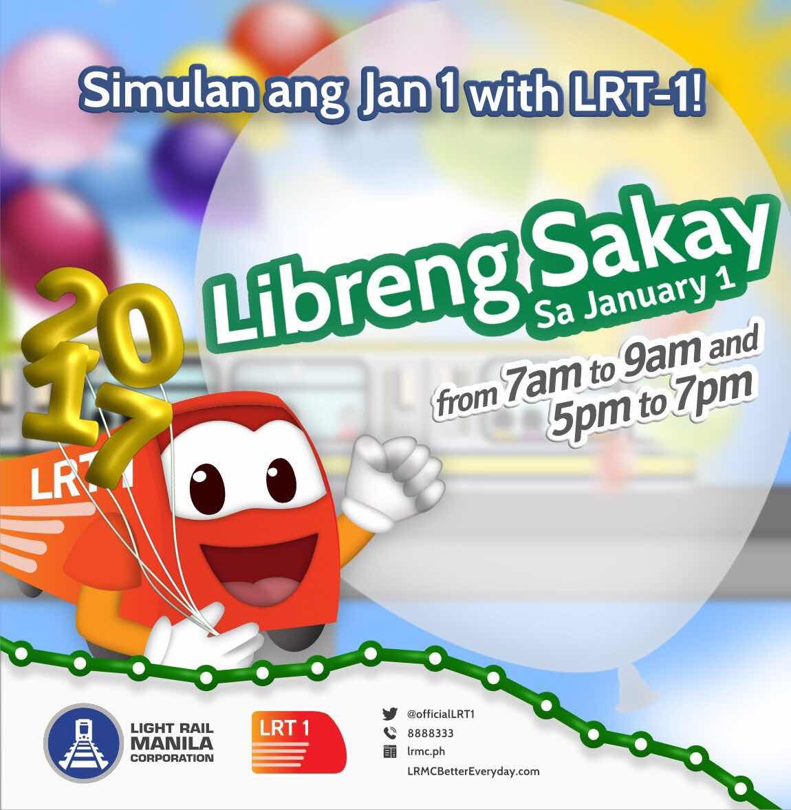 LRT-1 offers free rides on New Year’s day