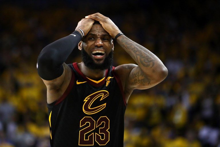 Frustrated LeBron tries to rally Cavs in NBA Finals