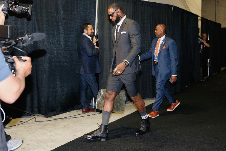 LeBron makes NBA Finals fashion fuss with suit shorts