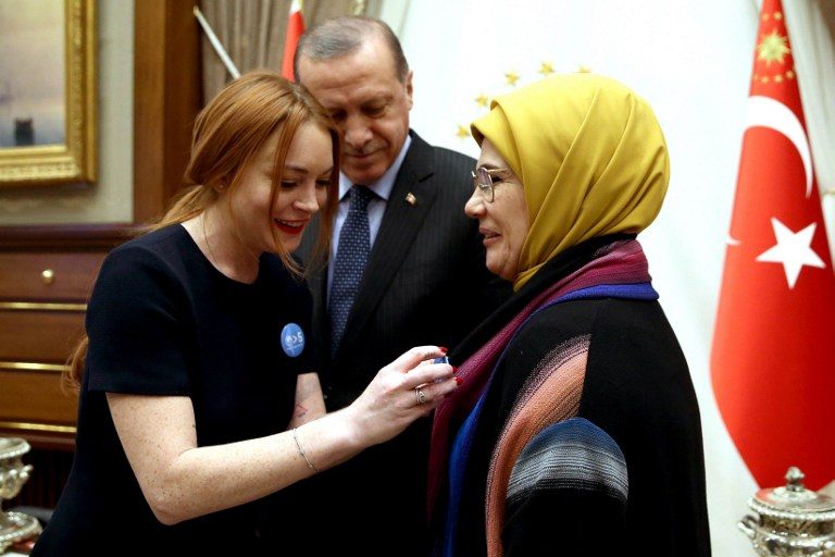 Lindsay Lohan meets Erdogan, Syrian girl blogger