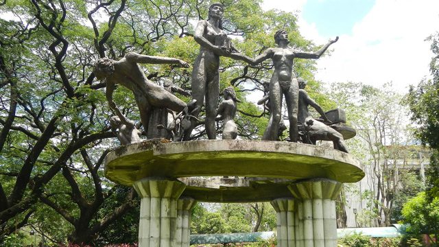 NINE MUSES. Siyam na Diwata by Napoleon Abueva at the University of the Philippines – Diliman campus. Photo from Wikimedia 