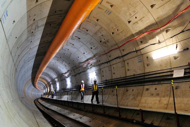 Foto hari ini: Struktur bawah tanah MRT sudah 50 persen