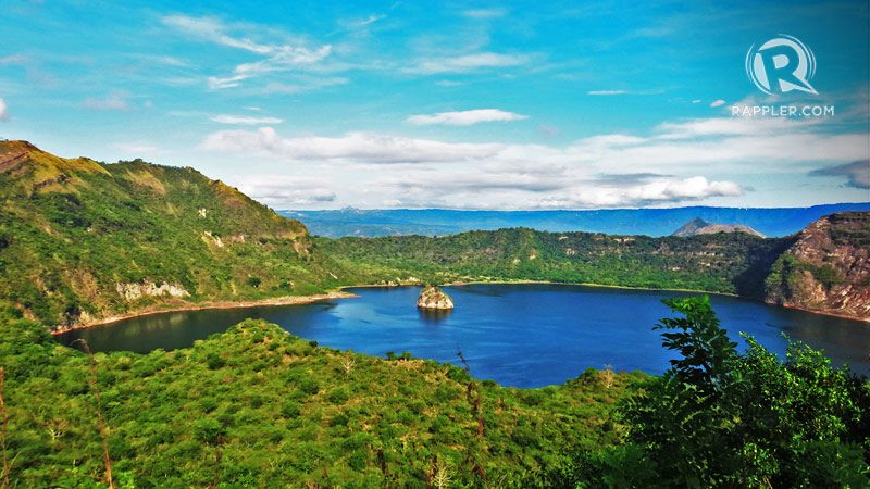 LAKE WITHIN. Taal Volcano’s beautiful crater lake is a lake within a volcano on a lake within a volcano