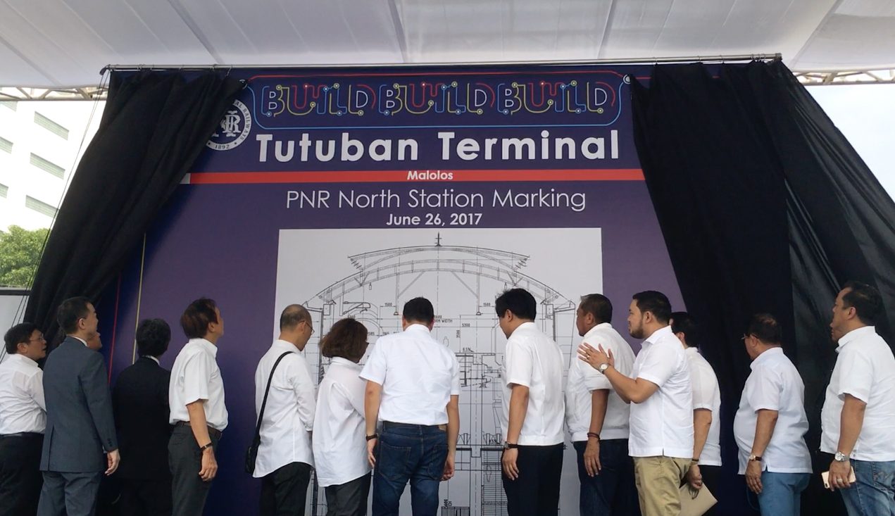 STATION MARKING. The Philippine government and the Japan International Cooperation Agency announce the location of Tutuban Station in Manila on June 26, 2017. Photo by Chrisee Dela Paz/Rappler   