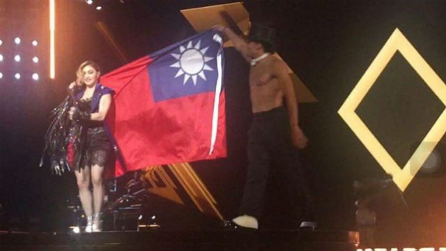 Madonna embroiled in Taiwan-China row over flag