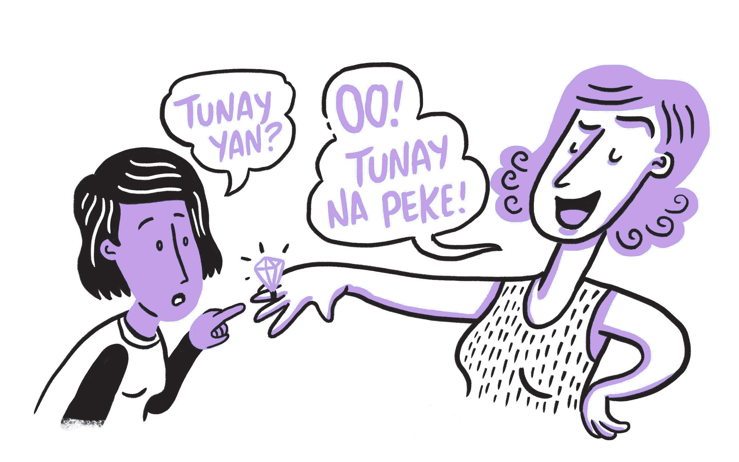 TUNAY 'YAN? How to face this question and come away intact? Illustrations by Pushpin Visual Solutions 