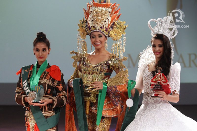 ASIA'S BEST. India, Indonesia and the Philippines during the Best in National Costume parade. Photo by Mark Cristino/Rappler