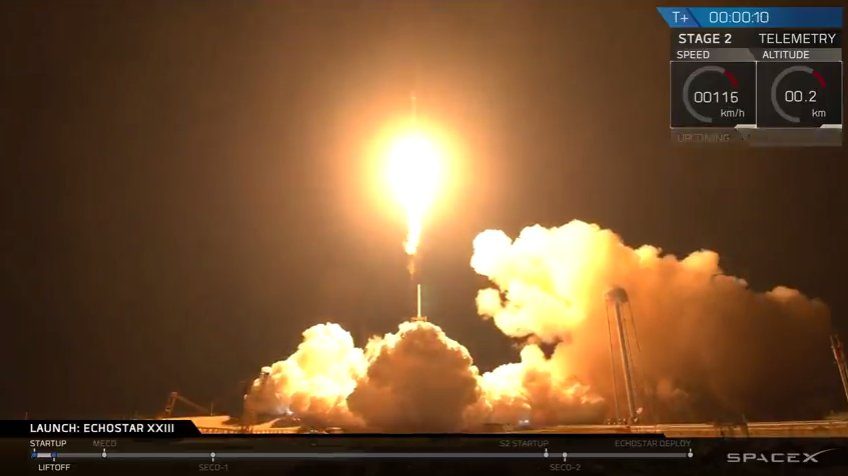 SpaceX launches communications satellite into orbit