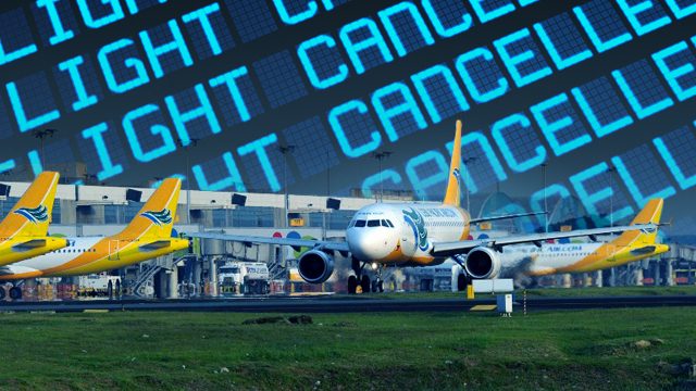 Canceled flights due to Typhoon Ompong