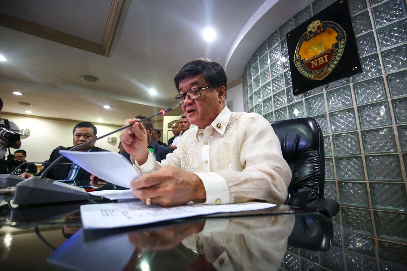 Does Justice Secretary Aguirre believe in fake news?