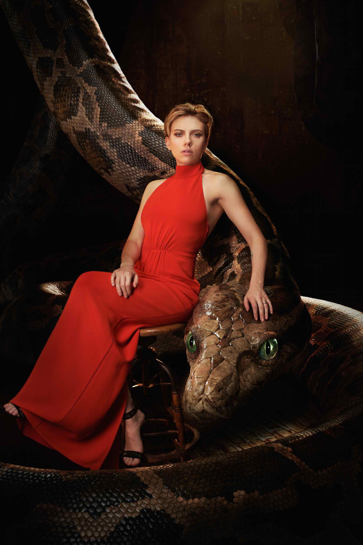 Scarlett Johansson as the voice of  Kaa in 'The Jungle Book.' Photo courtesy of Disney  