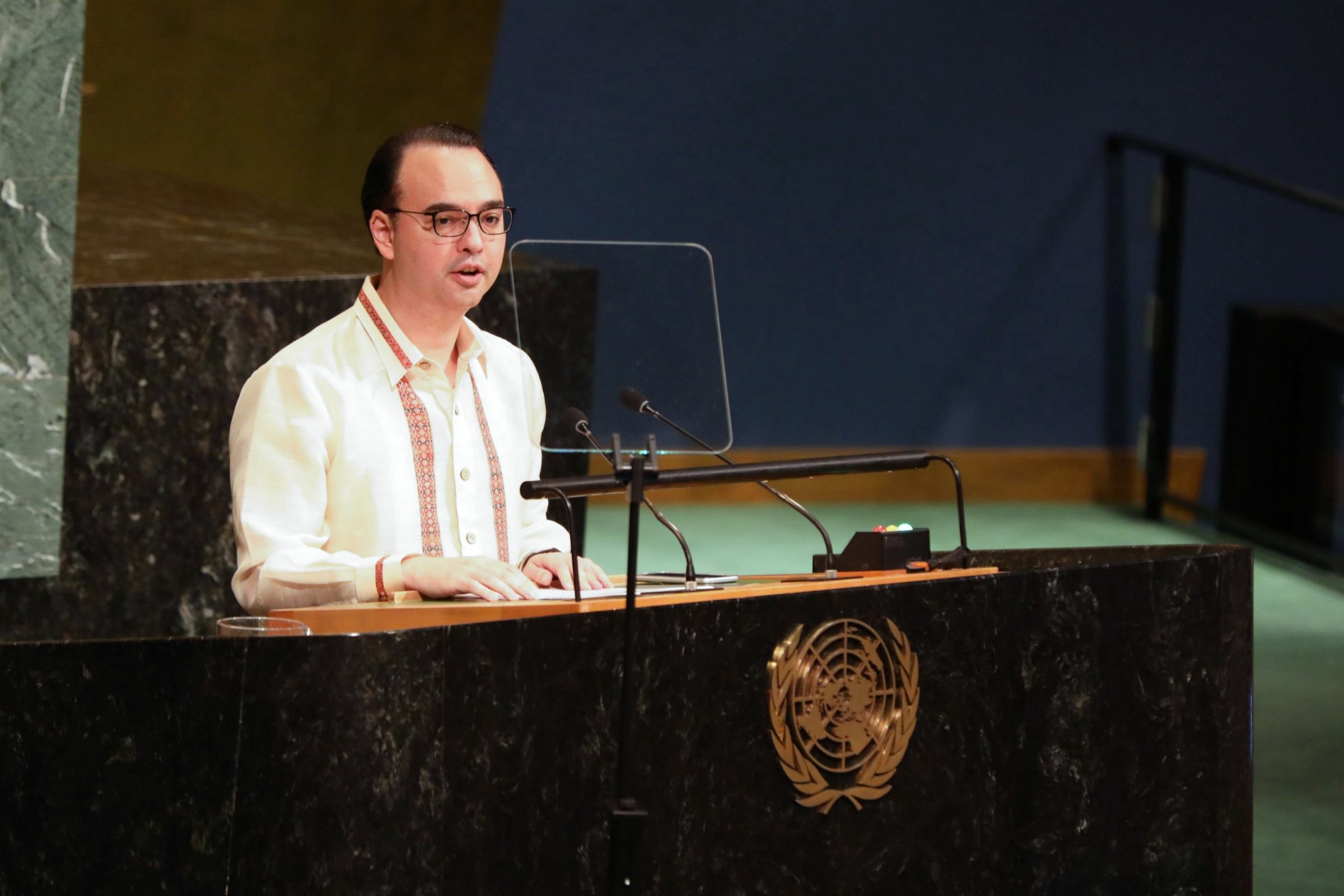 Human rights, security go together, Cayetano tells UN
