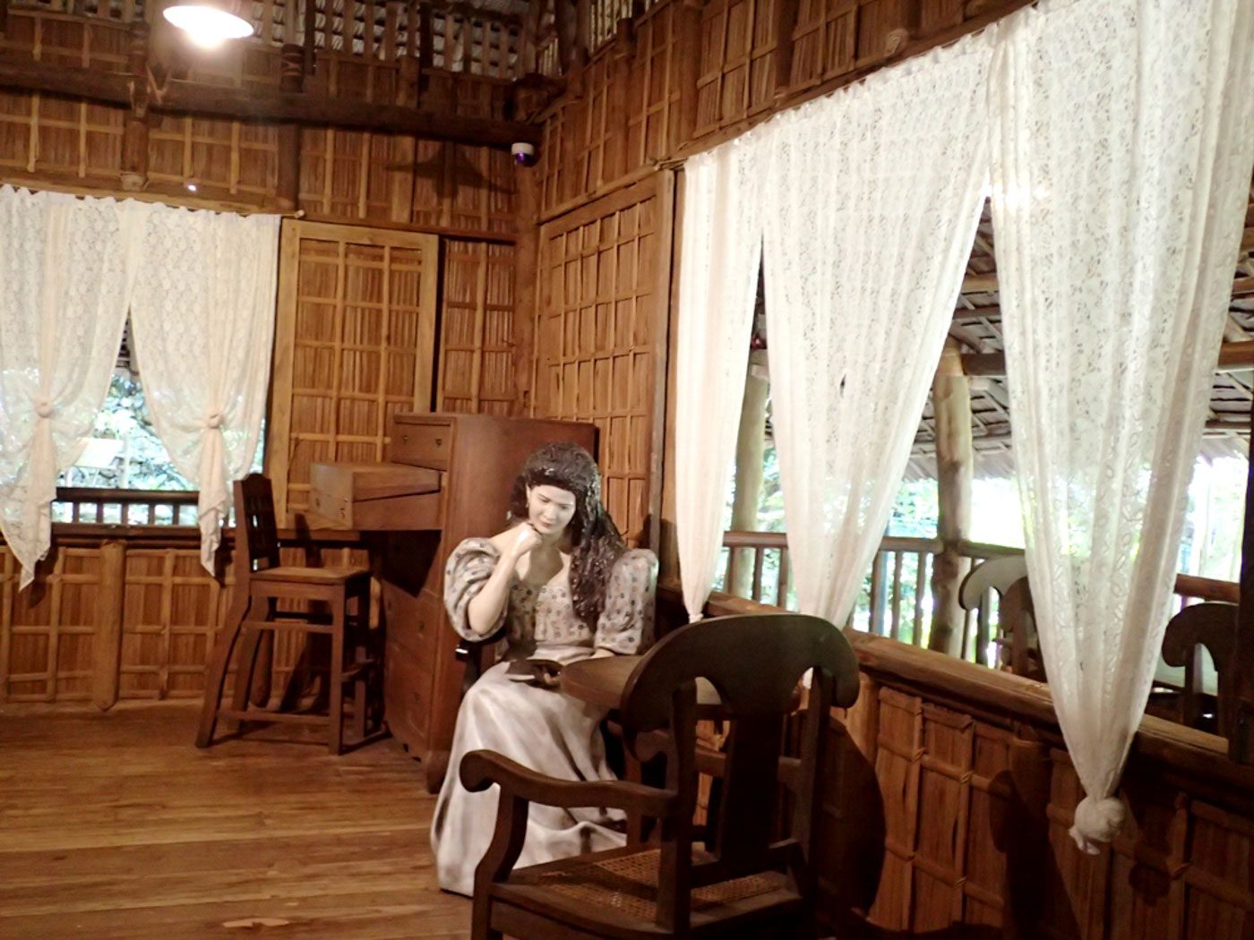 HOME SWEET HOME. Inside Casa Residencia, Rizal's main home. Here he lived with his mother, sisters, and some relatives, and then later with his partner Josephine Bracken. Bracken would look out the window, anticipating Rizal's return.  