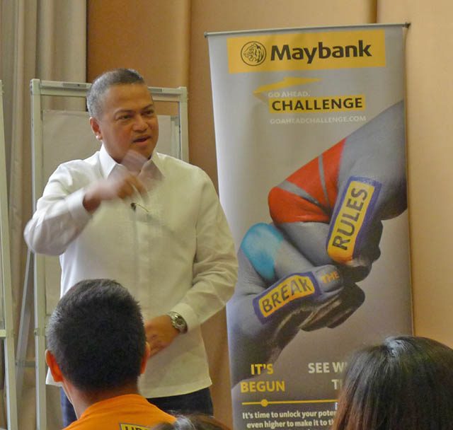 CREATING AWARENESS. Maybank Philippines President Herminio M. Famatigan Jr hopes that the competition will create a buzz among the youth. Photo from Maybank Philippines  