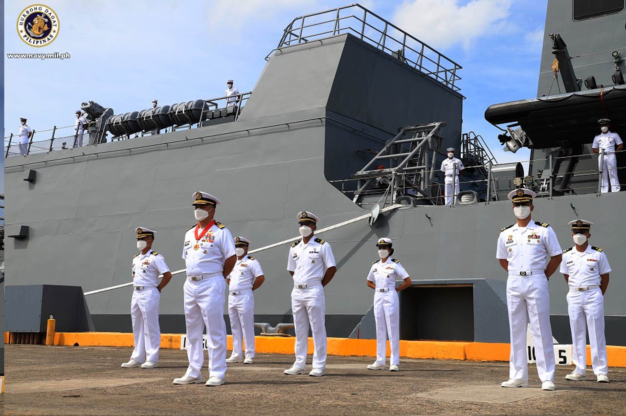 MAIDEN CREW. The BRP Jose Rizal has a maiden crew of 65 sailors. Photo from the Philippine Navy 
