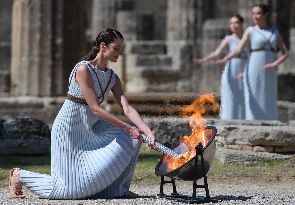 Flame for 2020 Tokyo Olympics lit in Greece amid virus lockdown