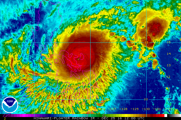 Typhoon Nina maintains strength after hitting land
