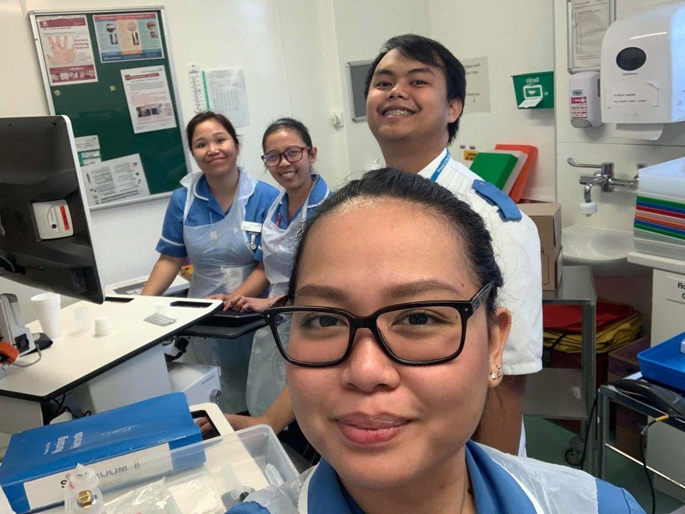 COLLEAGUES. Filipino nurses at the Royal United Hospitals in Bath. Photo by Jason Blando 
